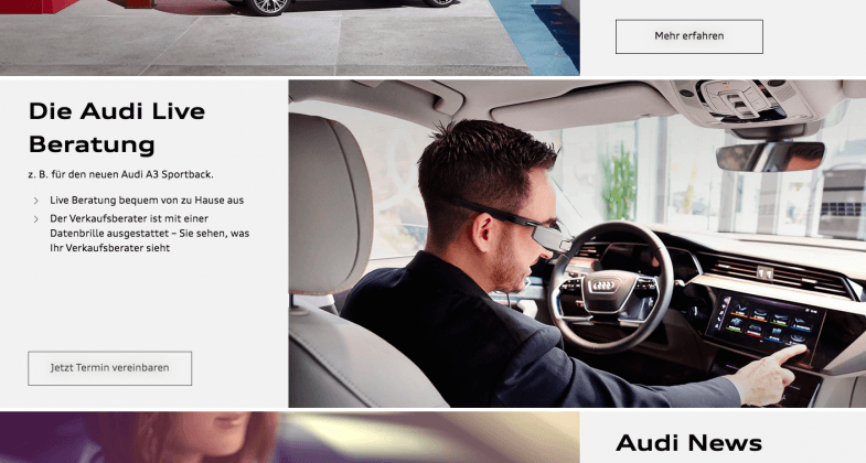 Audi mise sur son dispositif de visioconférence en Allemagne