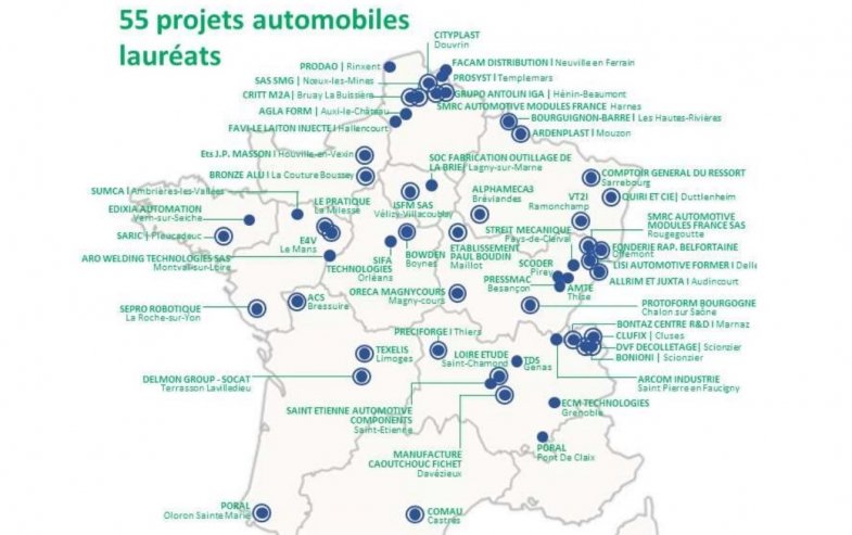 Fonds de modernisation de la filière automobile : 55 projets d’entreprise retenus