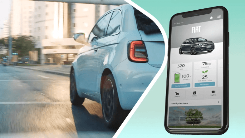 Des Kiri Coins pour récompenser l'éco-conduite en Fiat 500