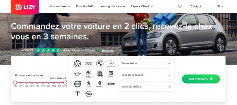 Lizy, loueur de VO en ligne, cherche des distributeurs pour l'approvisionner