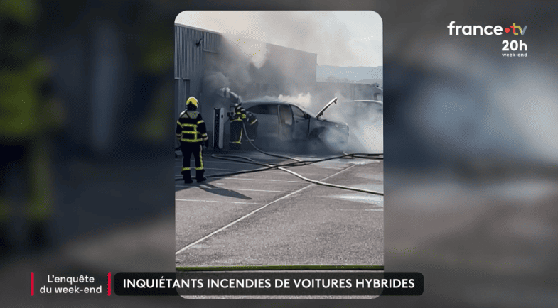 "Inquiétants incendies de voitures hybrides", encore une enquête traitée en fait divers dans le JT de France 2