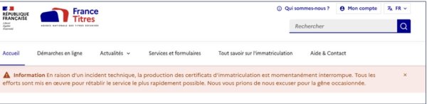 Cartes grises : l’impression des certificats d’immatriculation interrompue depuis plusieurs jours